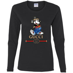 Gucci T-shirt Mouse Mickey Cartoon T-shirt Women Long Sleeve Shirt