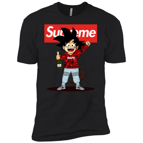 Supreme Songoku T-shirt Men Short Sleeve T-Shirt Black / X-Small Men Short Sleeve T-Shirt - parenttees