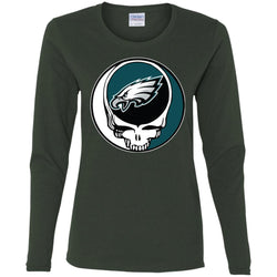 Philadelphia Eagles Grateful Dead Steal Your Face Football Nfl Shirts Women Long Sleeve Shirt