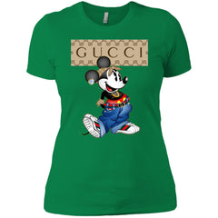 Gucci Mickey Mouse Trending T-Shirt Women Cotton T-Shirt T-Shirts - parenttees