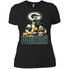 Mickey Mouse Green Bay Packer American Football Nfl Sports Shirt Women Cotton T-Shirt Women Cotton T-Shirt - parenttees