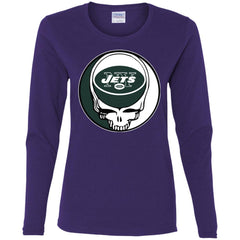 New York Jets Grateful Dead Steal Your Face Football Nfl Shirts Women Long Sleeve Shirt Women Long Sleeve Shirt - parenttees