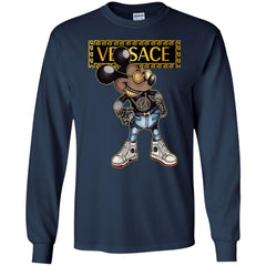 Versace Mickey Mouse Cartoon T-shirt Men Long Sleeve Shirt Men Long Sleeve Shirt - parenttees