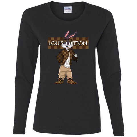 Louis Vuitton Rabbit Beauty T-shirt Women Long Sleeve Shirt Black / S Women Long Sleeve Shirt - parenttees