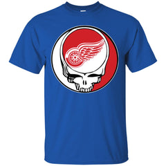 Detroit Red Wings Grateful Dead Steal Your Face Hockey Nhl Shirts Men Cotton T-Shirt Men Cotton T-Shirt - parenttees