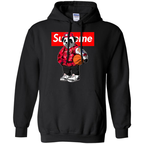 Supreme Bear Basketball T-shirt Pullover Hoodie Sweatshirt Black / S Pullover Hoodie Sweatshirt - parenttees