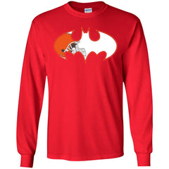 We Are The Cleveland Browns Batman Nfl Mashup Men Long Sleeve Shirt Men Long Sleeve Shirt - parenttees