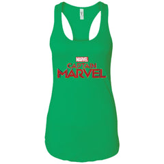 Marvel Captain Marvel Movie Logo Red Women Tank Top Women Tank Top - parenttees