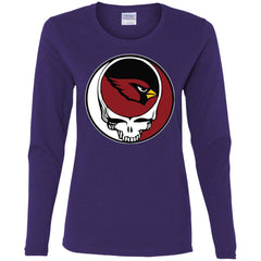 Arizona Cardinals Grateful Dead Steal Your Face Football Nfl Shirts Women Long Sleeve Shirt Women Long Sleeve Shirt - parenttees