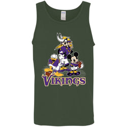 Mickey Mouse Minnesota Vikings American Football Nfl Sports Shirt Men Cotton Tank