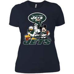 Mickey Mouse New York Jets American Football Nfl Sports Shirt Women Cotton T-Shirt Women Cotton T-Shirt - parenttees