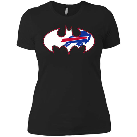 We Are The Buffalo Bills Batman Nfl Mashup Women Cotton T-Shirt Black / X-Small Women Cotton T-Shirt - parenttees