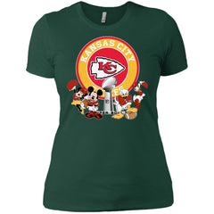 Nfl – Kansas City Chiefs Super Bowl 2019 Mickey Mouse Minnie Mouse Donald Duck Daisy Duck Football Women Cotton T-Shirt Women Cotton T-Shirt - parenttees