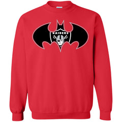 We Are The Oakland Raiders Batman Nfl Mashup Crewneck Pullover Sweatshirt Crewneck Pullover Sweatshirt - parenttees