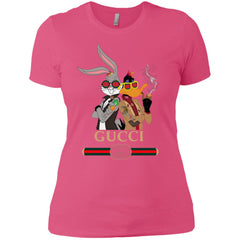 Gucci Trending T-shirt Rabbit And Donald T-shirt Women Cotton T-Shirt Women Cotton T-Shirt - parenttees