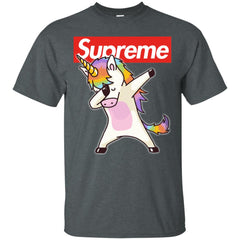 Supreme Unicorn T-shirt Dance Dabbing Unicorn Men Cotton T-Shirt Men Cotton T-Shirt - parenttees