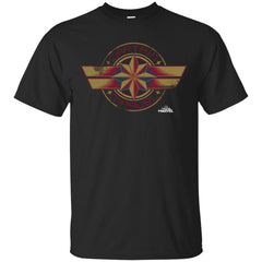 Captain Marvel Color Fade Circle Logo Badge Men Cotton T-Shirt Men Cotton T-Shirt - parenttees