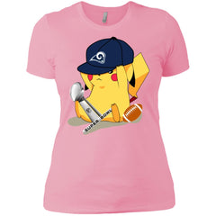 Nfl – Los Angeles Rams Pikachu Super Bowl 2019 Football Women Cotton T-Shirt Women Cotton T-Shirt - parenttees