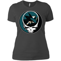 San Jose Sharks Grateful Dead Steal Your Face Hockey Nhl Shirts Women Cotton T-Shirt Women Cotton T-Shirt - parenttees