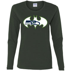 We Are The Seattle Seahawks Batman Nfl Mashup Women Long Sleeve Shirt Women Long Sleeve Shirt - parenttees