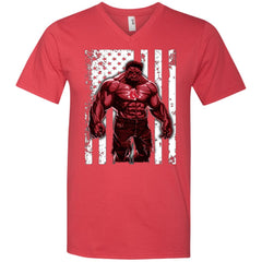 Giants Hulk Boston Red Sox T-shirt Flag Men V-Neck T-Shirt Men V-Neck T-Shirt - parenttees