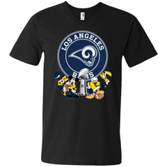 Nfl – Los Angeles Rams Super Bowl 2019 Mickey Mouse Minnie Mouse Donald Duck Daisy Duck Football Men V-Neck T-Shirt Men V-Neck T-Shirt - parenttees