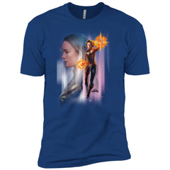 Captain Marvel Flying Space Portrait Men Short Sleeve T-Shirt Men Short Sleeve T-Shirt - parenttees