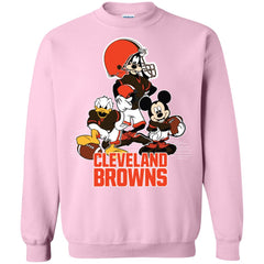 Mickey Mouse Cleveland Browns American Football Nfl Sports Shirt Crewneck Pullover Sweatshirt Crewneck Pullover Sweatshirt - parenttees