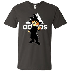 Goku Treding Adidas White T-shirt Men V-Neck T-Shirt Men V-Neck T-Shirt - parenttees