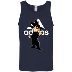 Goku Treding Adidas White T-shirt Men Cotton Tank Men Cotton Tank - parenttees