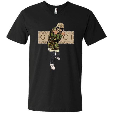 Gucci Gang Hiphop T-shirt Men V-Neck T-Shirt Black / S Men V-Neck T-Shirt - parenttees