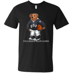 Polo Bear Ralph Lauren Shirt Men V-Neck T-Shirt