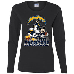 Mickey Mouse Los Angeles Chargers American Football Nfl Sports Shirt Women Long Sleeve Shirt