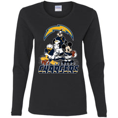 Mickey Mouse Los Angeles Chargers American Football Nfl Sports Shirt Women Long Sleeve Shirt Women Long Sleeve Shirt - parenttees