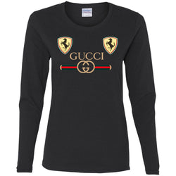 Best Gucci Ferrari New T-shirt Women Long Sleeve Shirt