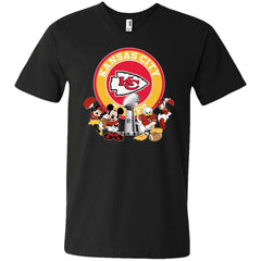 Nfl – Kansas City Chiefs Super Bowl 2019 Mickey Mouse Minnie Mouse Donald Duck Daisy Duck Football Men V-Neck T-Shirt Men V-Neck T-Shirt - parenttees