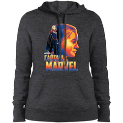 Captain Marvel Bold Sunset Portrait Women Hooded Sweatshirt