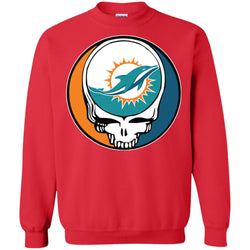 Miami Dolphins Grateful Dead Steal Your Face Football Nfl Shirts Crewneck Pullover Sweatshirt