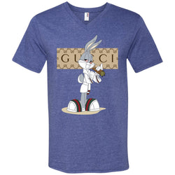 Gucci Rabbit Smoking Funny T-shirt Men V-Neck T-Shirt