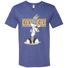 Gucci Rabbit Smoking Funny T-shirt Men V-Neck T-Shirt Men V-Neck T-Shirt - parenttees