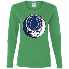 Indianapolis Colts Grateful Dead Steal Your Face Football Nfl Shirts Women Long Sleeve Shirt Women Long Sleeve Shirt - parenttees