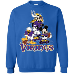 Mickey Mouse Minnesota Vikings American Football Nfl Sports Shirt Crewneck Pullover Sweatshirt Crewneck Pullover Sweatshirt - parenttees