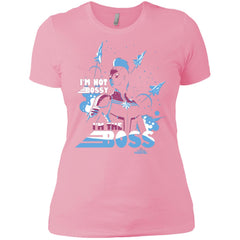 Captain Marvel I'm The Boss Space Blue Red Women Cotton T-Shirt Women Cotton T-Shirt - parenttees
