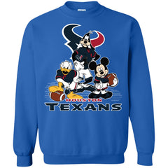 Mickey Mouse Houston Texans American Football Nfl Sports Shirt Crewneck Pullover Sweatshirt Crewneck Pullover Sweatshirt - parenttees