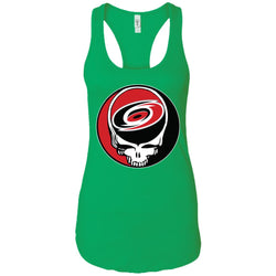 Carolina Hurricanes Grateful Dead Steal Your Face Hockey Nhl Shirts Women Tank Top