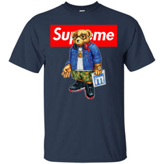 Supreme Bear Style Music T-shirt Men Cotton T-Shirt Men Cotton T-Shirt - parenttees