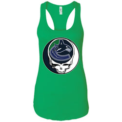 Vancouver Canucks Grateful Dead Steal Your Face Hockey Nhl Shirts Women Tank Top