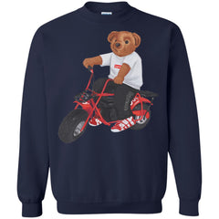 Supreme Bear Moto T-shirt Crewneck Pullover Sweatshirt Crewneck Pullover Sweatshirt - parenttees