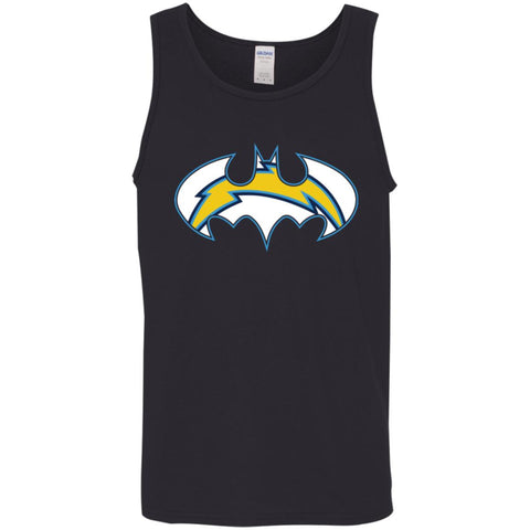 We Are The Los Angeles Chargers Batman Nfl Mashup Men Cotton Tank Black / X-Small Men Cotton Tank - parenttees