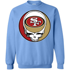 San Francisco 49ers Grateful Dead Steal Your Face Football Nfl Shirts Crewneck Pullover Sweatshirt Crewneck Pullover Sweatshirt - parenttees